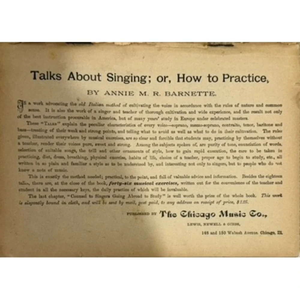 The Chicago Music Co. rare 1889